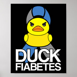Type 1 Diabetes Eend Fiabetes T1d Bewustzijn Poster