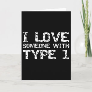 Type 1 Diabetes Familie Cadeaus Ik Hou Van Iemand Kaart