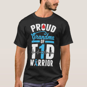 Type 1 Diabetes Grappig Bewustzijn Blauw Lint T-shirt