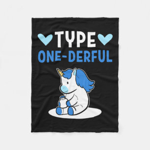 Type 1 Diabetes Kinder Eenhoorn Diabetes Type 1 D Fleece Deken