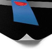 Type 1 diabetes mellitus Awareness Ribbon Type 1 D Poster (Hoek)