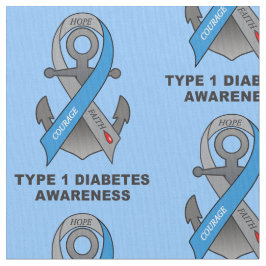 Type 1 Diabetes met Anchor of Hope Stof