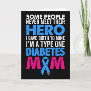 Type 1 Diabetes Moeder T1d Diabetes Bewustzijn Kaart