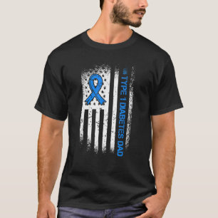 Type 1 Diabetes Pa Diabetes Ribbon en American F T-shirt
