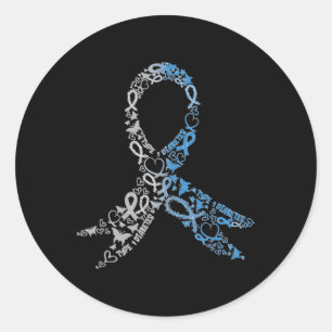 Type 1 Diabetes Ribbon juvenile Diabetes Awareness Ronde Sticker