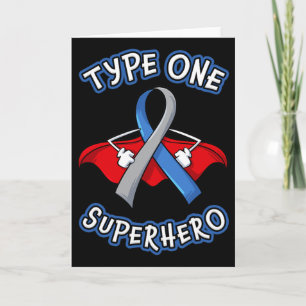 Type 1 Diabetes Superheld Bewustzijn Geschenk Diab Kaart