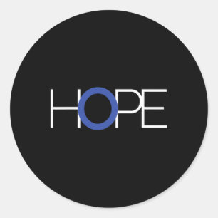Type 1 Diabetes T1d Blauwe Cirkel Awareness Cadeau Ronde Sticker