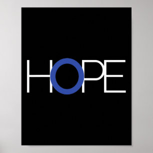 Type 1 Diabetes T1d Blauwe Cirkel Bewustzijnscadea Poster