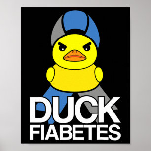 Type 1 diabetes T1D eendendiabetes voor diabetes A Poster