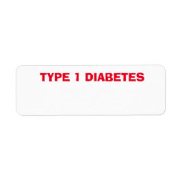 Type 1 diabetes T1D gezondheidsprobleem, aandoenin Etiket