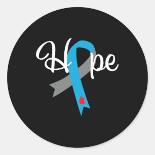 Type 1 Diabetes T1D Hope Awareness Ribbon Gifts Me Ronde Sticker