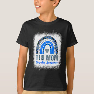 Type 1 Diabetes T1d Mom Diabetes Awareness Leopard T-shirt