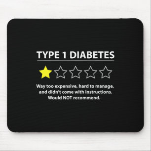 Type 1 Diabetes T1D One Star Rating Fun Awareness Muismat