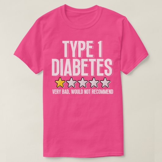 Type 1 diabetes t-shirt (Design voorkant)