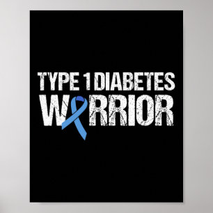 Type 1 Diabetes Warrior Diabetes Awareness maand Poster