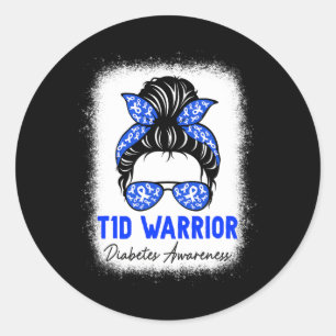 Type 1 Diabetes Warrior T1d Awareness Month Messy Ronde Sticker
