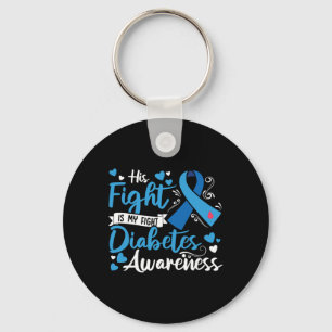 Type 1 Diabetes Zijn strijd is mijn gevecht tussen Sleutelhanger