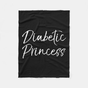 Type 1 diabetescitaat voor meisjes Gift Schattige Fleece Deken