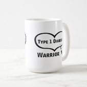 Type 1 diabetesstrijder met spuit Koffie Mok (Voorkant rechts)