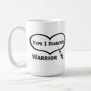 Type 1 diabetesstrijder met spuit Koffie Mok