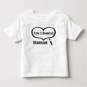 Type 1 diabetesstrijder met spuit peuter T-shirt