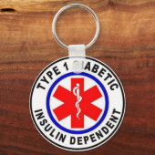 Type 1 Diabetisch Sleutelhanger (Voorkant)