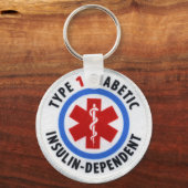 Type 1 Diabetisch Sleutelhanger (Voorkant)