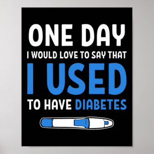 Type 1 Diabetische Diabetes citeert Stroom Type 1  Poster