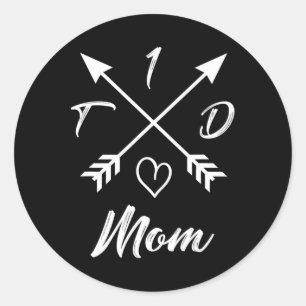 Type 1 Diabetische Moeder T1d Diabetes Bewustzijn Ronde Sticker