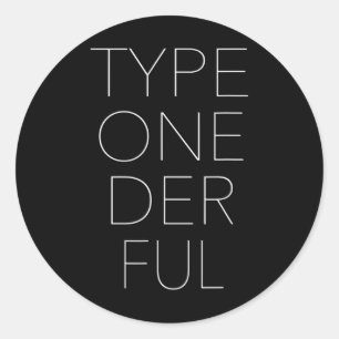 Type 1 ER FUL Diabekendheid 1 Ronde Sticker