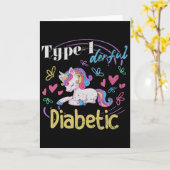 Type 1 Geweldige T1d Diabetes Kaart (Gele Bloem)