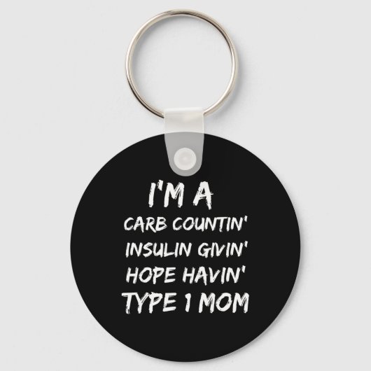 Type 1 mam Diabetes Awareness Maand Sleutelhanger (Voorkant)