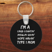 Type 1 mam Diabetes Awareness Maand Sleutelhanger (Voorkant)