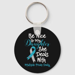 Type 1 Moeder T1d Vader Diabetes Bewustzijn Maand  Sleutelhanger