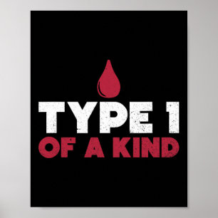 Type 1 van een soort diabetes die zich bewust is v poster
