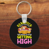 Type 2 Diabetes Bewustzijn Cute Diabetici Zoetighe Sleutelhanger (Voorkant)