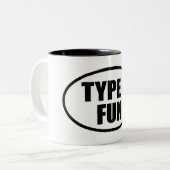 Type 2 finun. tweekleurige koffiemok (Voorkant links)