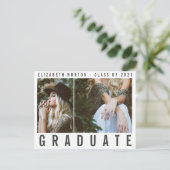 TYPE AFSTUDEREN moderne, stijlvolle multi-foto Feestdagenkaart (Staand voorkant)