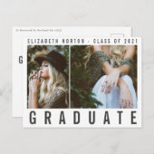 TYPE AFSTUDEREN moderne, stijlvolle multi-foto Feestdagenkaart (Voorkant / Achterkant)