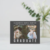 Type afstuderen multi-foto modern zwart-wit briefkaart (Staand voorkant)