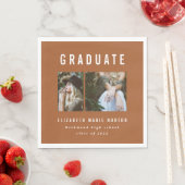 Type afstuderen multi-foto terracotta en wit servet (Insitu)
