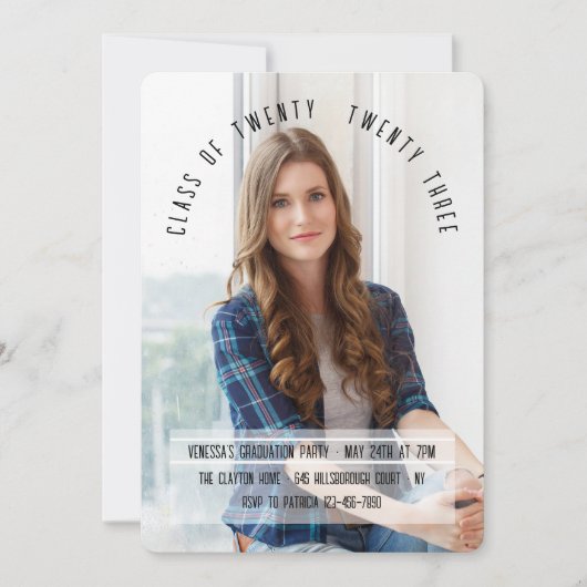 Type Arch Photo Invitation Kaart (Voorkant)