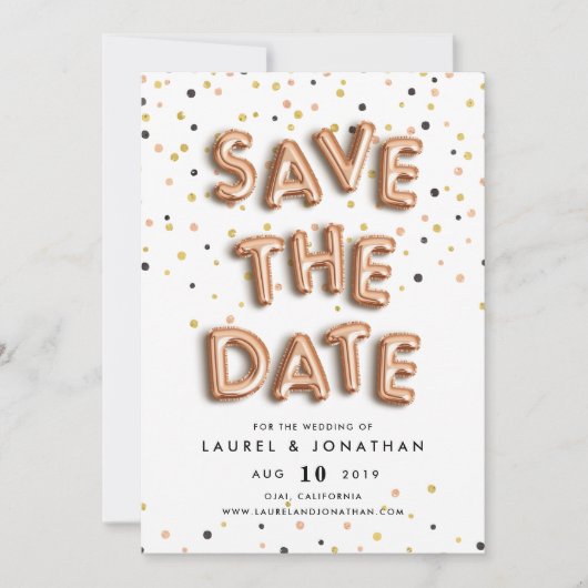 Type ballon | De Kaart Datum opslaan (Voorkant)