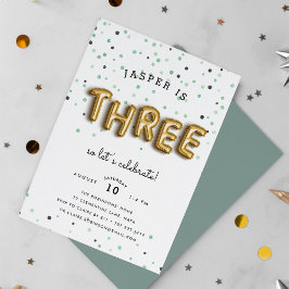 Type ballon | Derde verjaardag Kaart