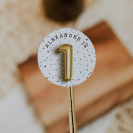 Type ballon | Eerste verjaardagsfeest Ronde Sticker