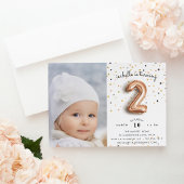 Type ballon | Foto 2e verjaardag Uitnodiging