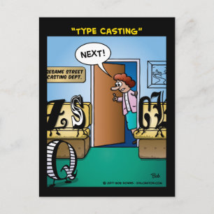 "Type Casting" Briefkaart