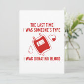 Type donorbloed bedankkaart (Staand voorkant)