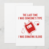 Type donorbloed bedankkaart (Voorkant / Achterkant)