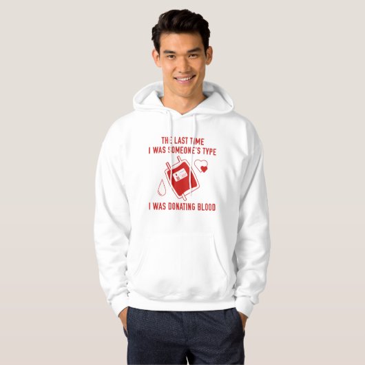 Type donorbloed hoodie (Voorkant volledig)